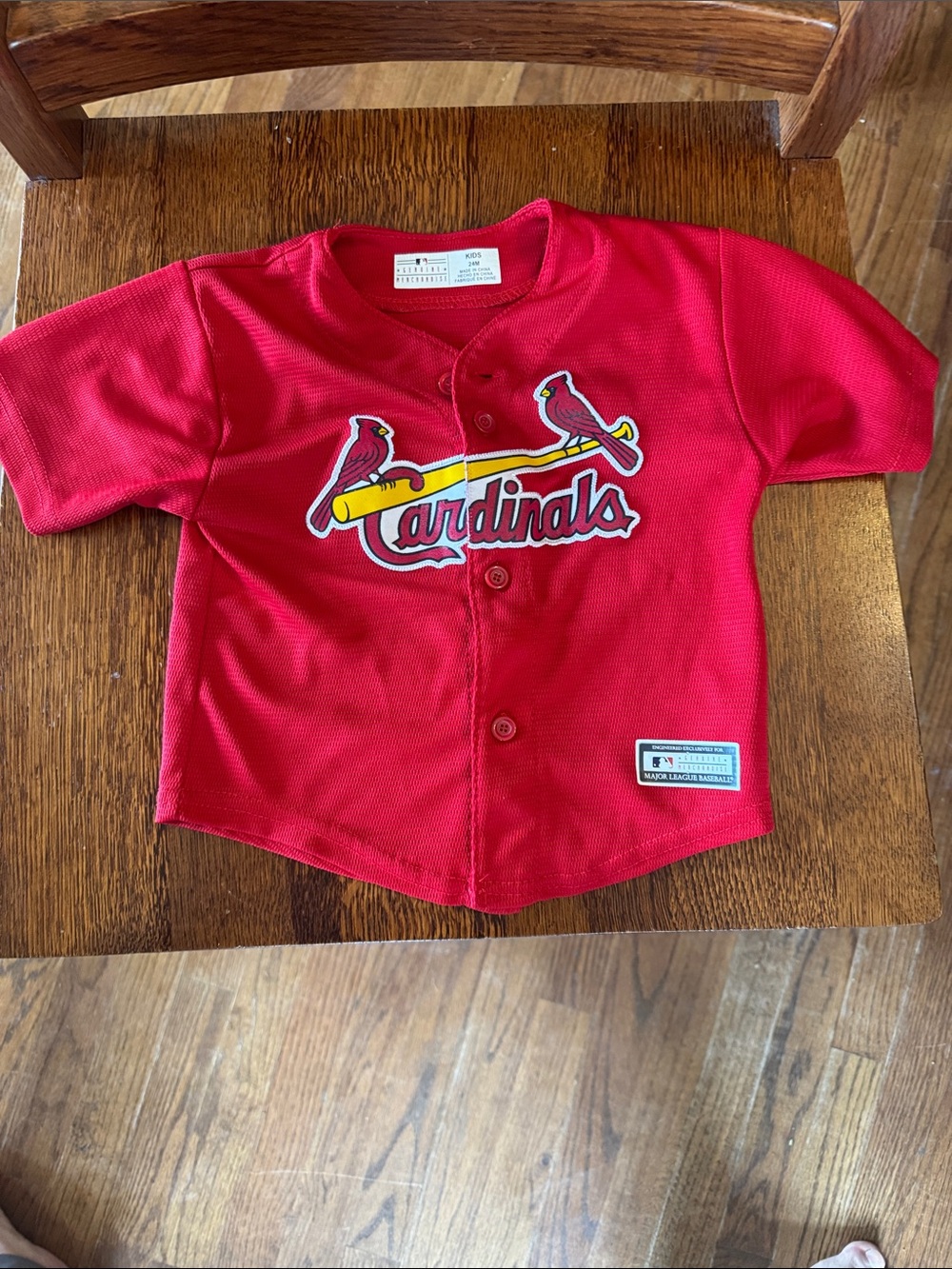 MLB St. Louis Cardinals Kids Red Team Jersey size 24M
